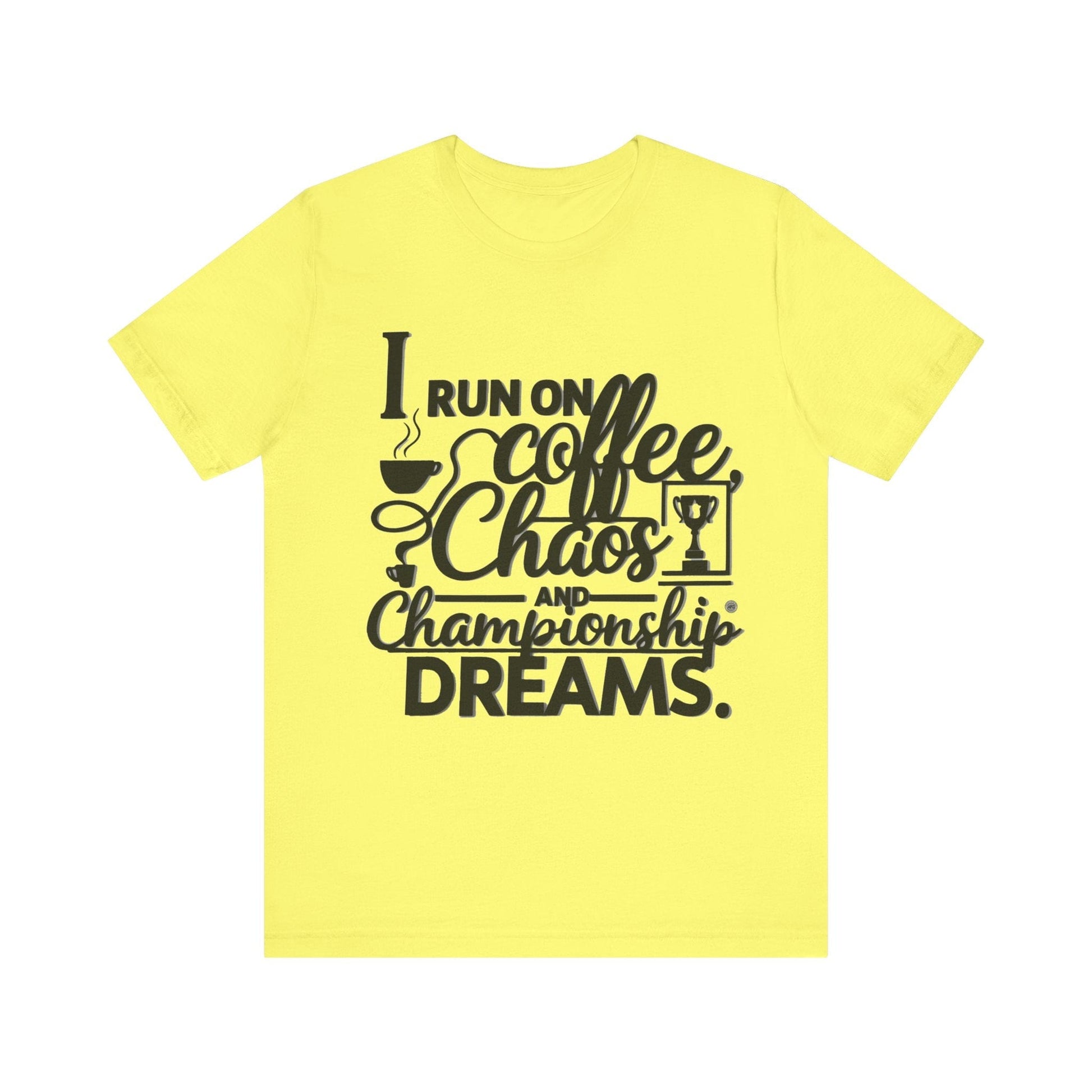 T-Shirt Coffee Chaos Unisex Tee Yellow / S