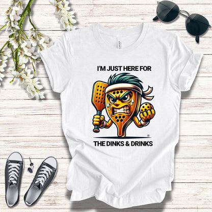 T-Shirt Dinks and Drinks Pickleball Tee