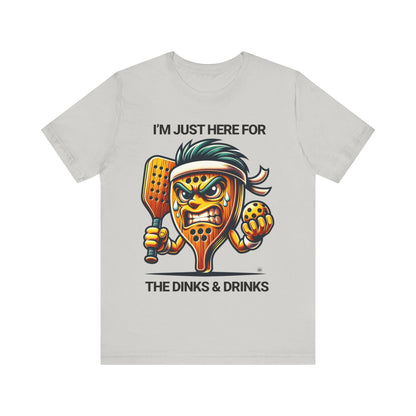T-Shirt Dinks and Drinks Pickleball Tee Silver / S