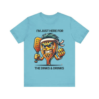 T-Shirt Dinks and Drinks Pickleball Tee Turquoise / S