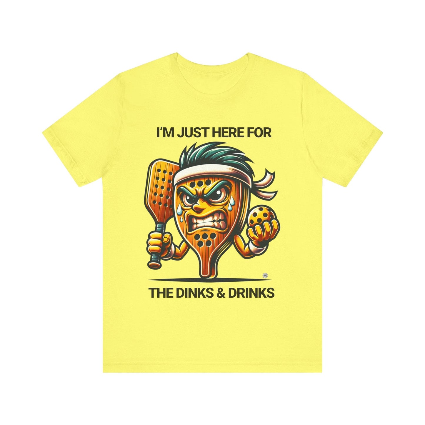 T-Shirt Dinks and Drinks Pickleball Tee Yellow / S