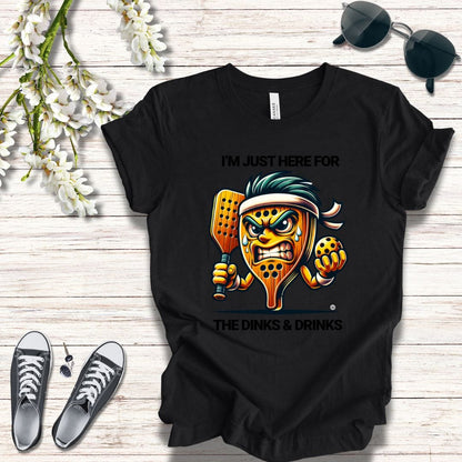 T-Shirt Dinks and Drinks Pickleball Tee