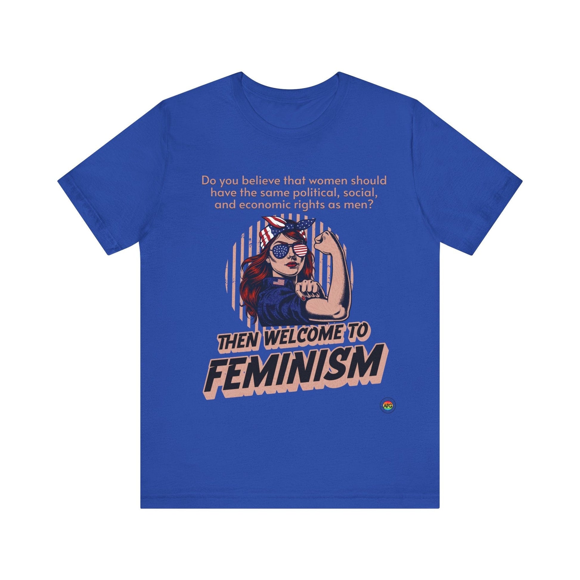 T-Shirt Feminism Unisex Tee True Royal / S