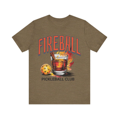 T-Shirt Fireball Pickleball Tee Heather Olive / S