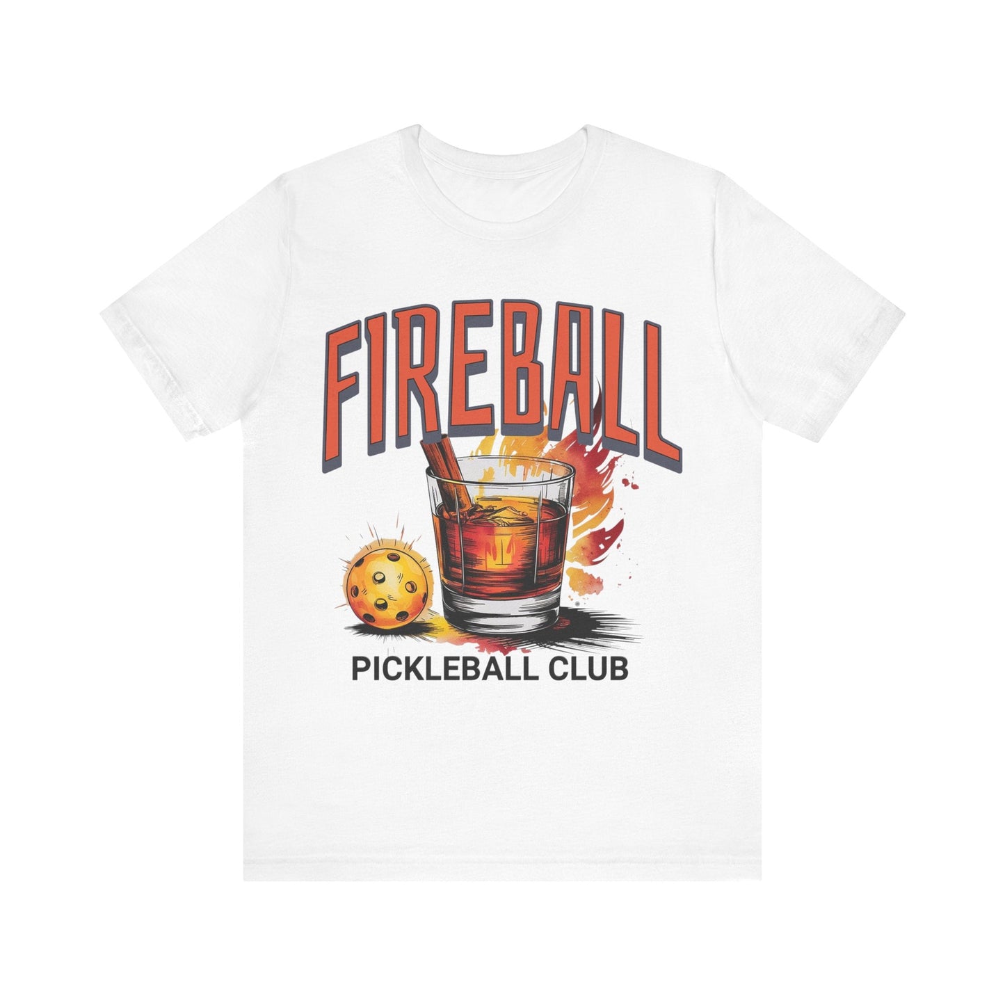 T-Shirt Fireball Pickleball Tee White / S