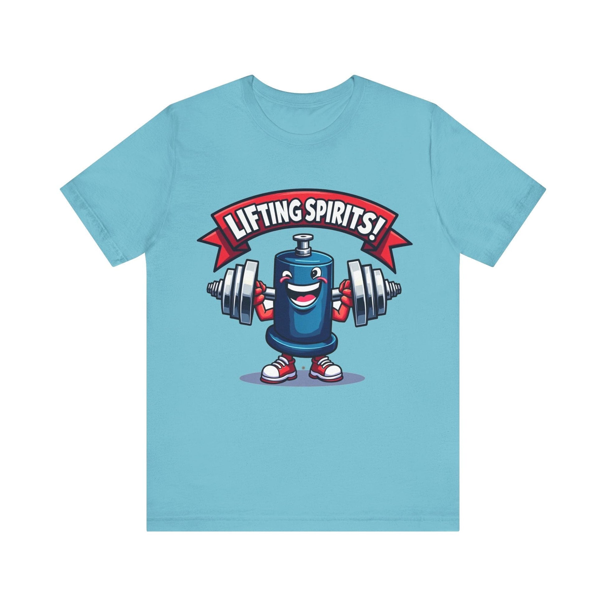 T-Shirt Funny Cartoonish Barrel Unisex Tee Turquoise / S