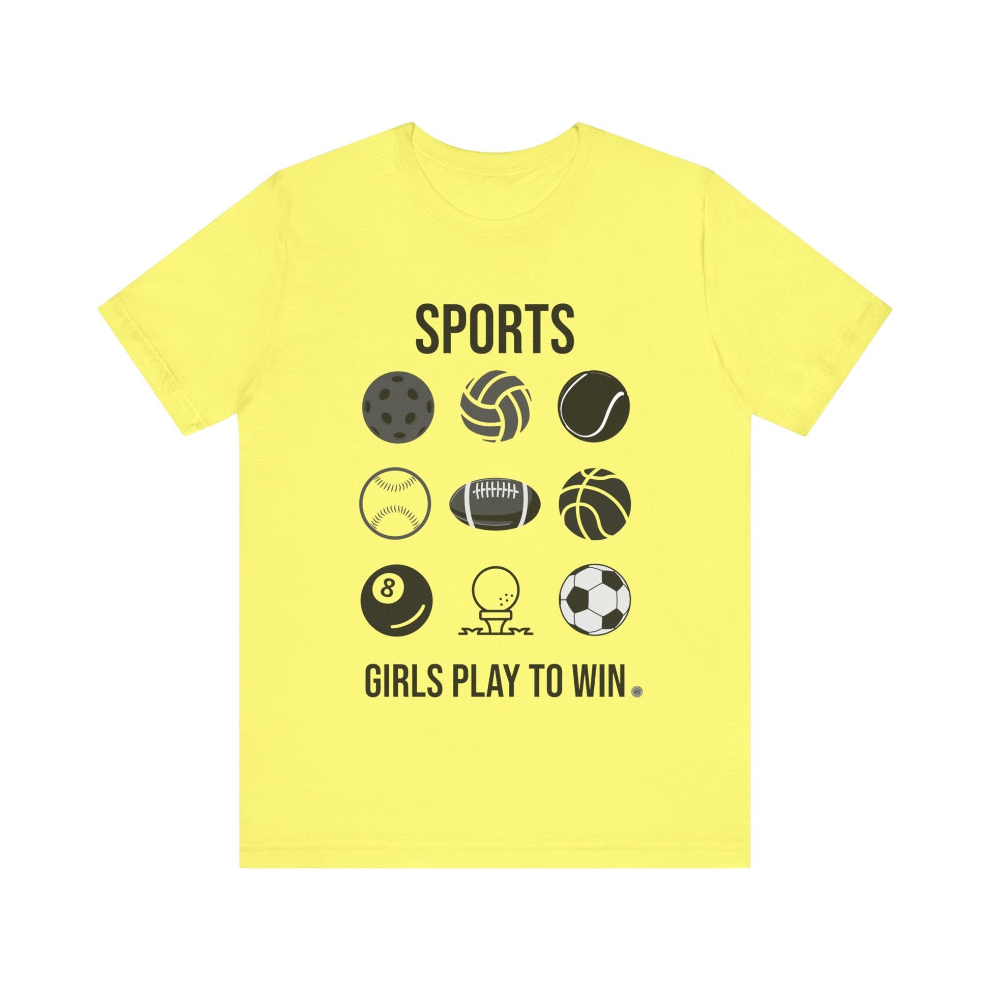T-Shirt Girls Play to Win Yellow / S