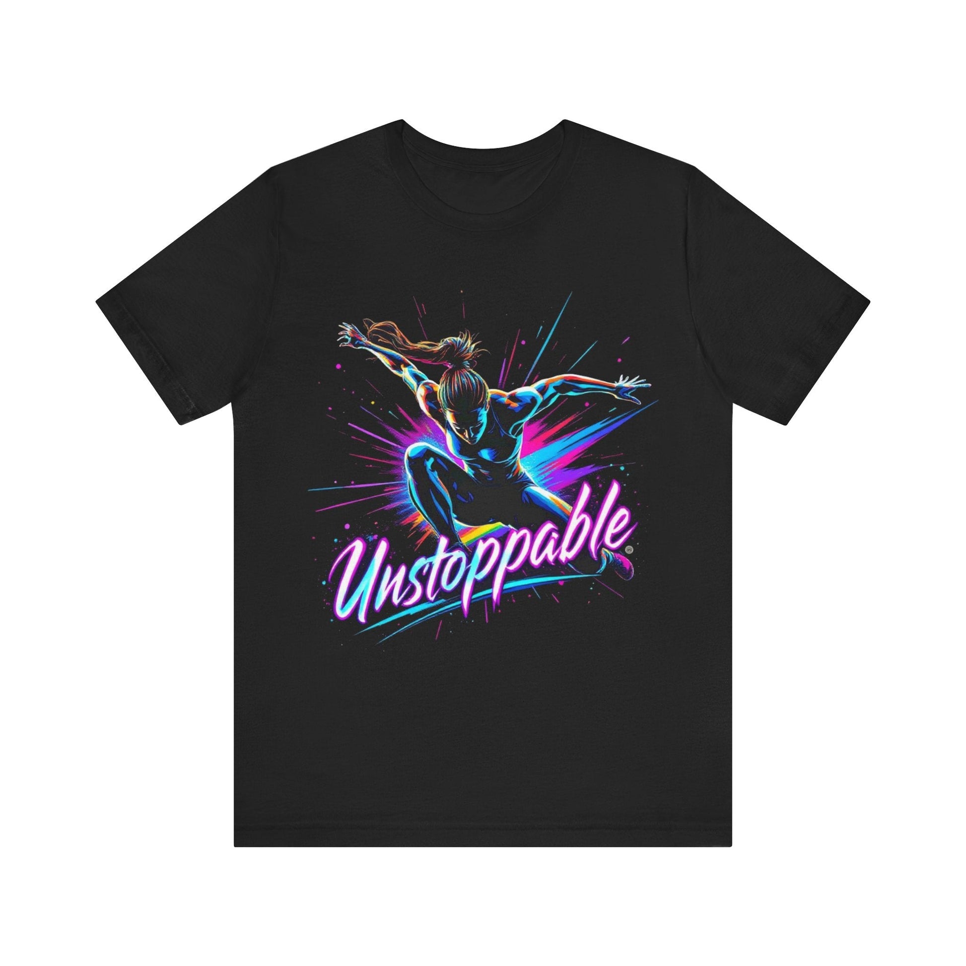 T-Shirt Graphic Tee - Unstoppable Unisex Jersey Short Sleeve T-Shirt Black / S