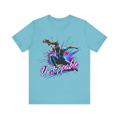 T-Shirt Graphic Tee - Unstoppable Unisex Jersey Short Sleeve T-Shirt Turquoise / S