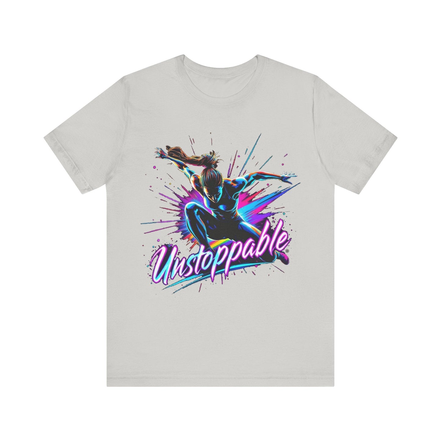 T-Shirt Graphic Tee - Unstoppable Unisex Jersey Short Sleeve T-Shirt Silver / S