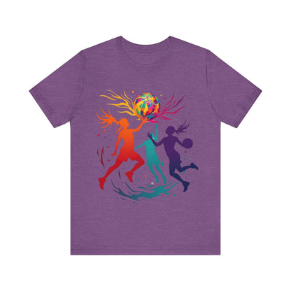 T-Shirt Graphic Tee with Pride Heather Team Purple / S