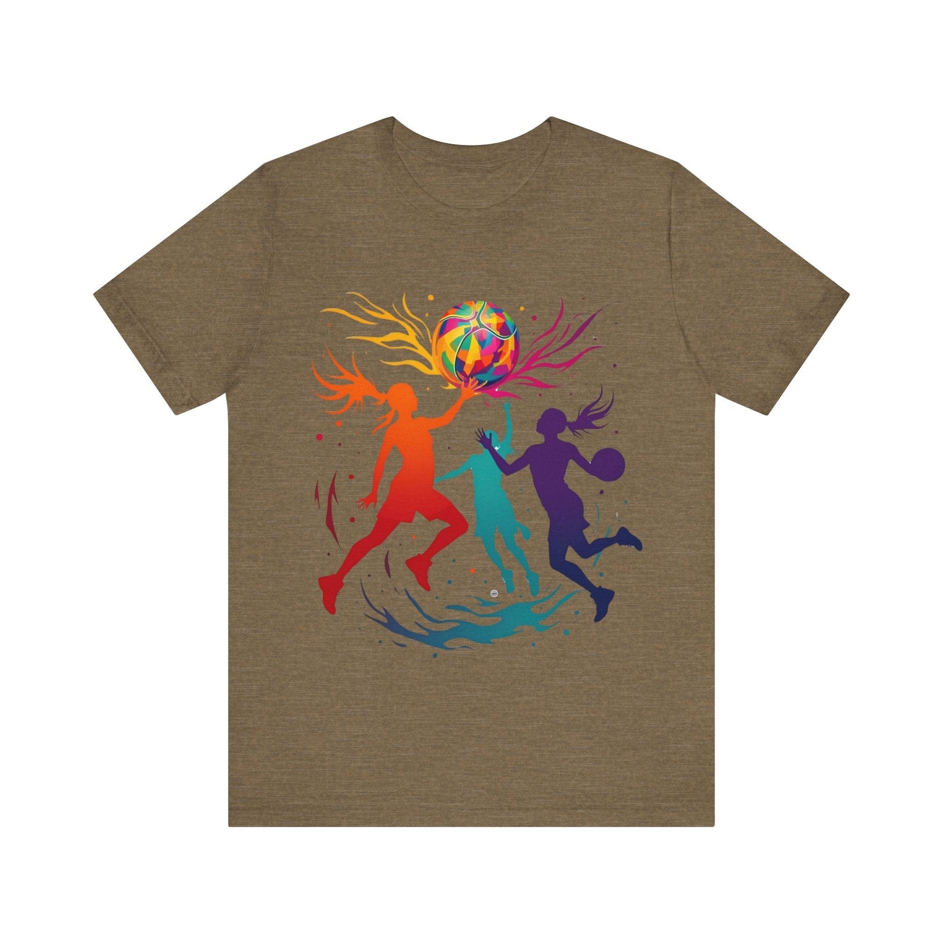T-Shirt Graphic Tee with Pride Heather Olive / S