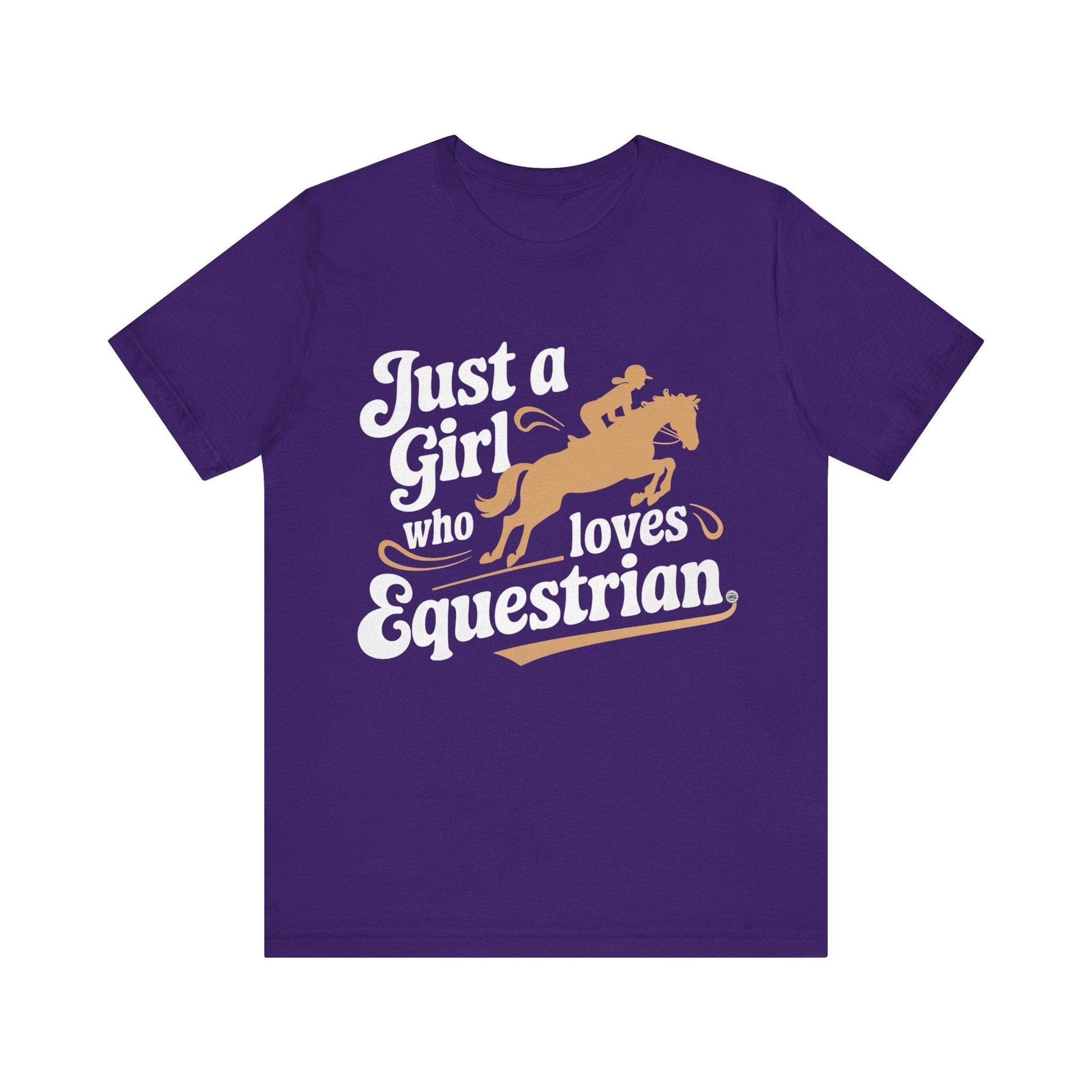 T-Shirt Just A Girl Who Loves Equestrian Tee Team Purple / S