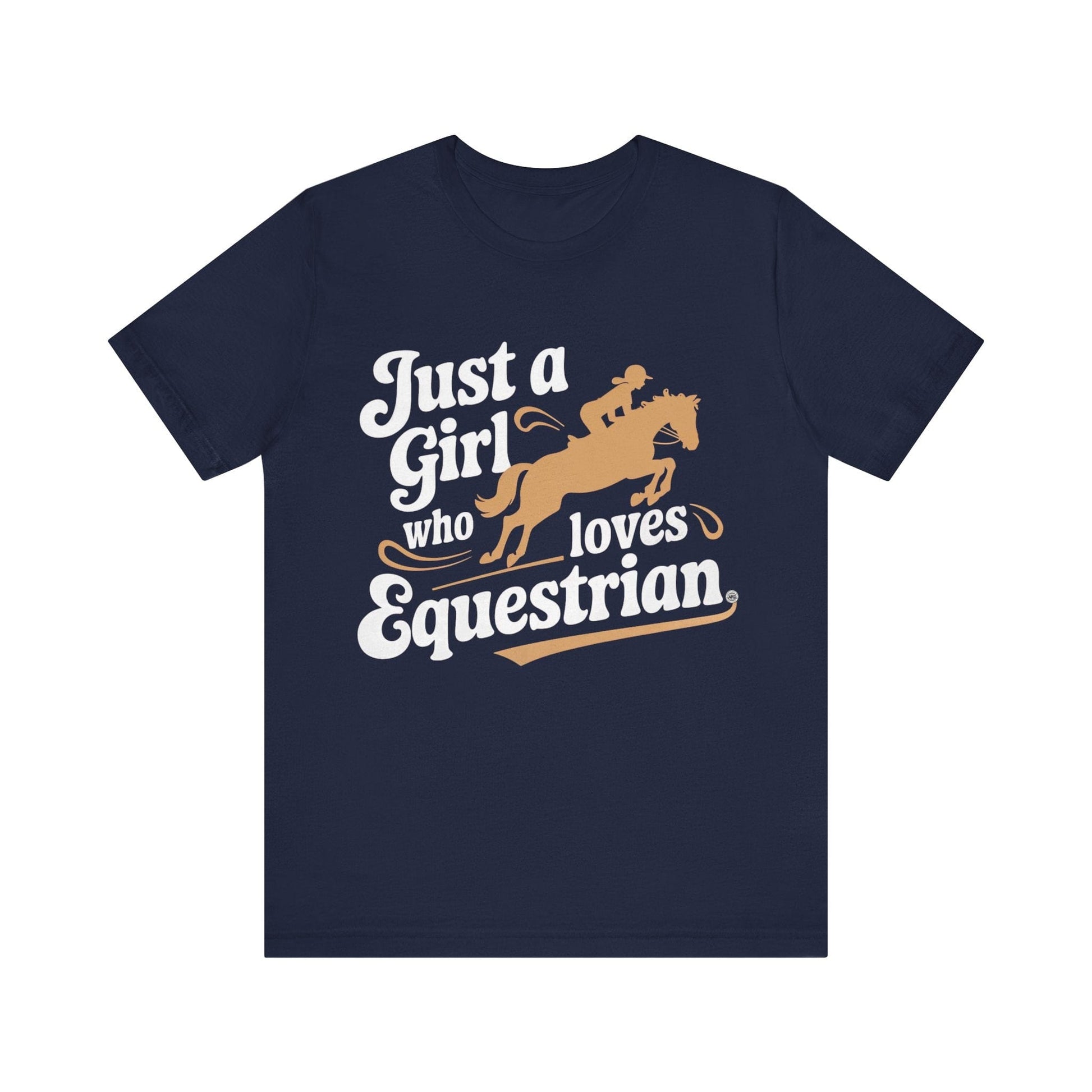 T-Shirt Just A Girl Who Loves Equestrian Tee Navy / S