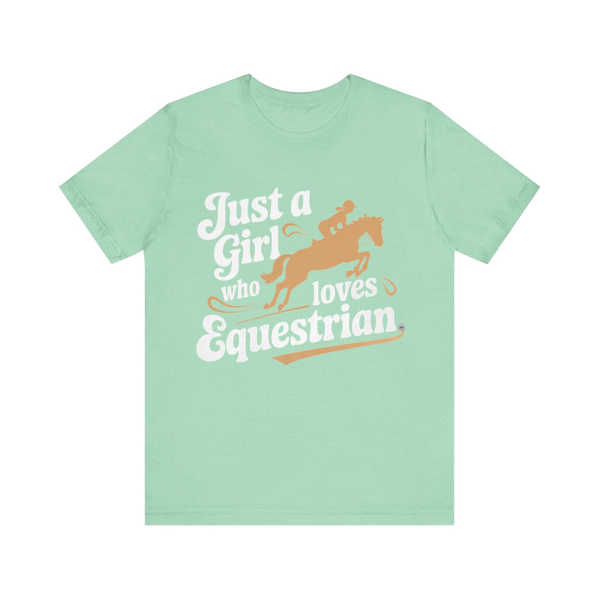 T-Shirt Just A Girl Who Loves Equestrian Tee Heather Mint / S
