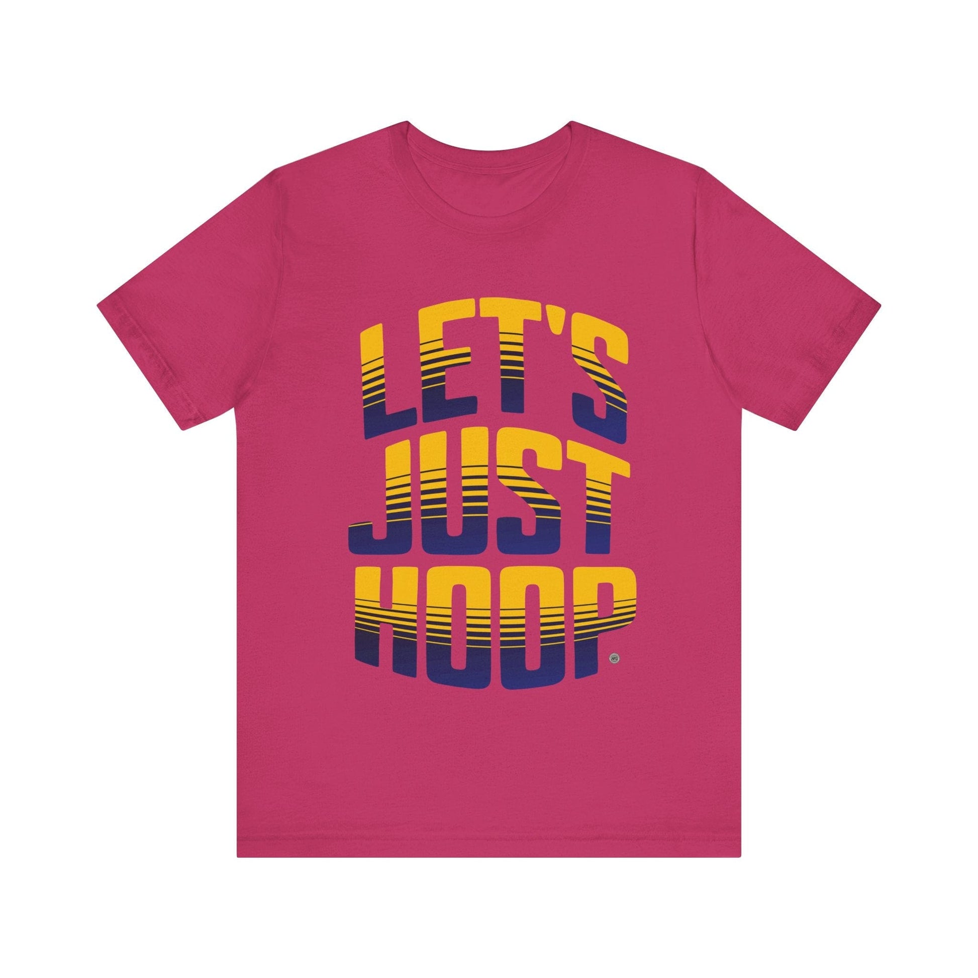 T-Shirt Let's Just Hoop Yellow Text T-Shirt Berry / S