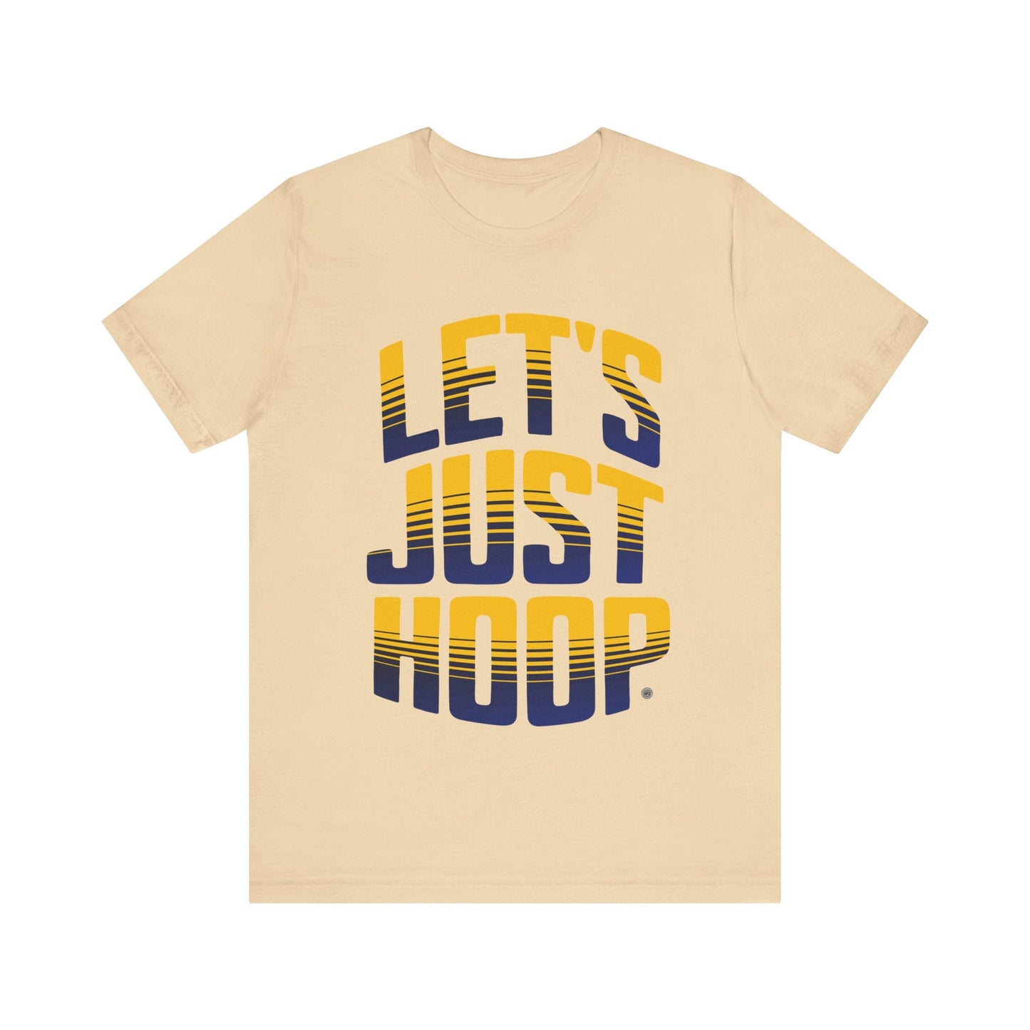 T-Shirt Let's Just Hoop Yellow Text T-Shirt Soft Cream / S