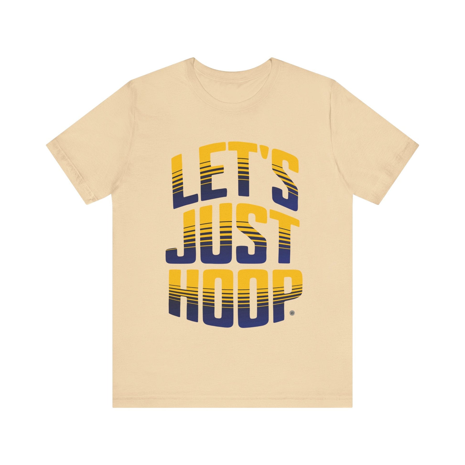 T-Shirt Let's Just Hoop Yellow Text T-Shirt Soft Cream / S