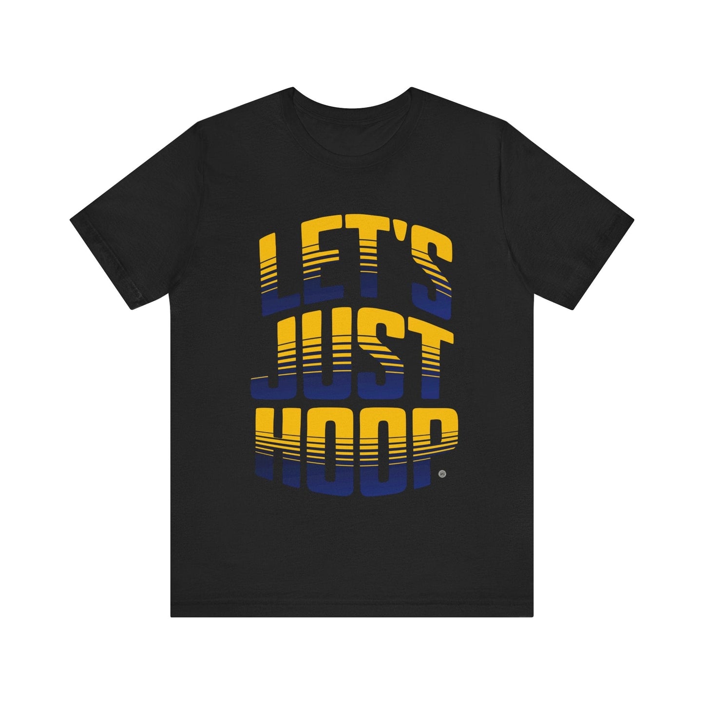 T-Shirt Let's Just Hoop Yellow Text T-Shirt Black / S