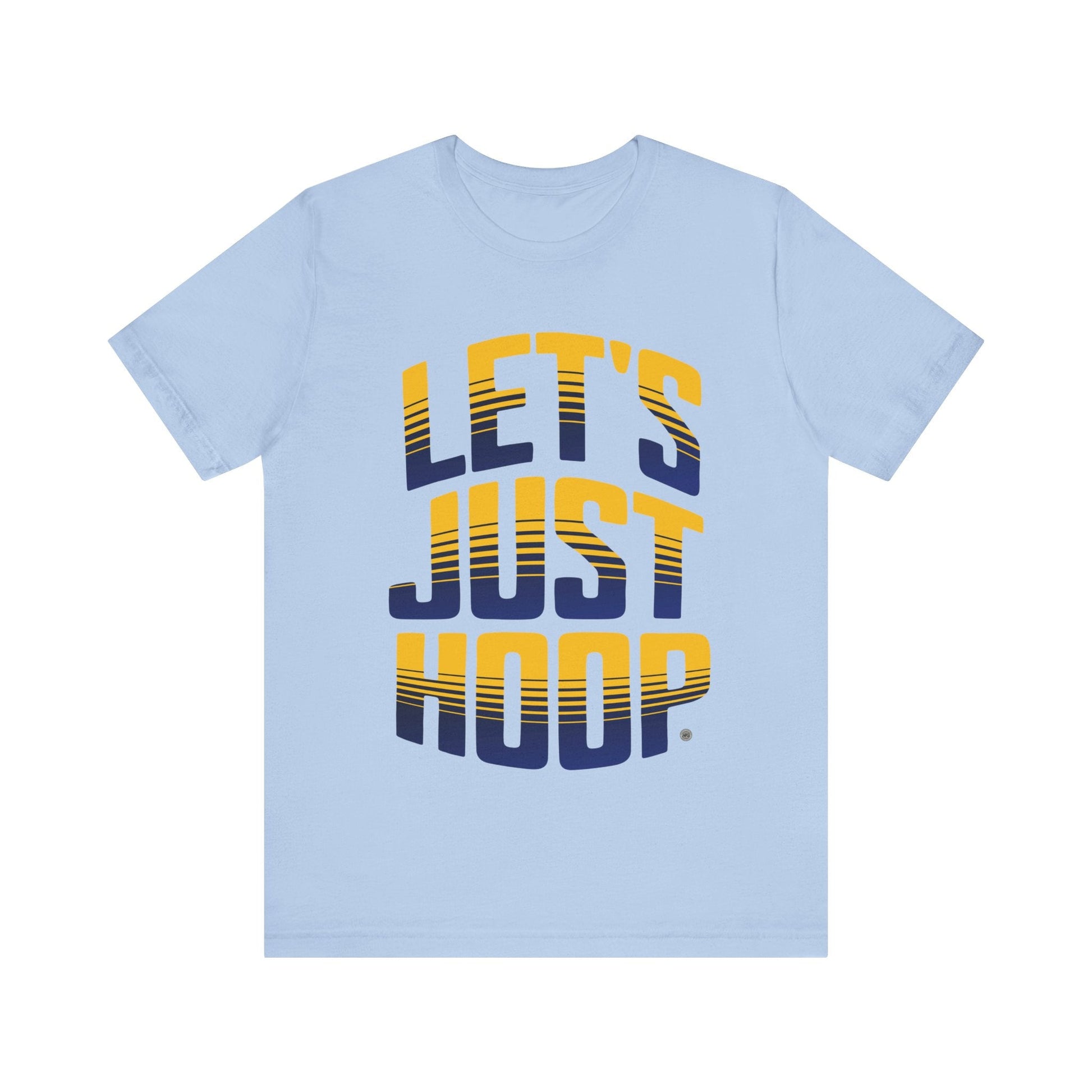 T-Shirt Let's Just Hoop Yellow Text T-Shirt Baby Blue / S
