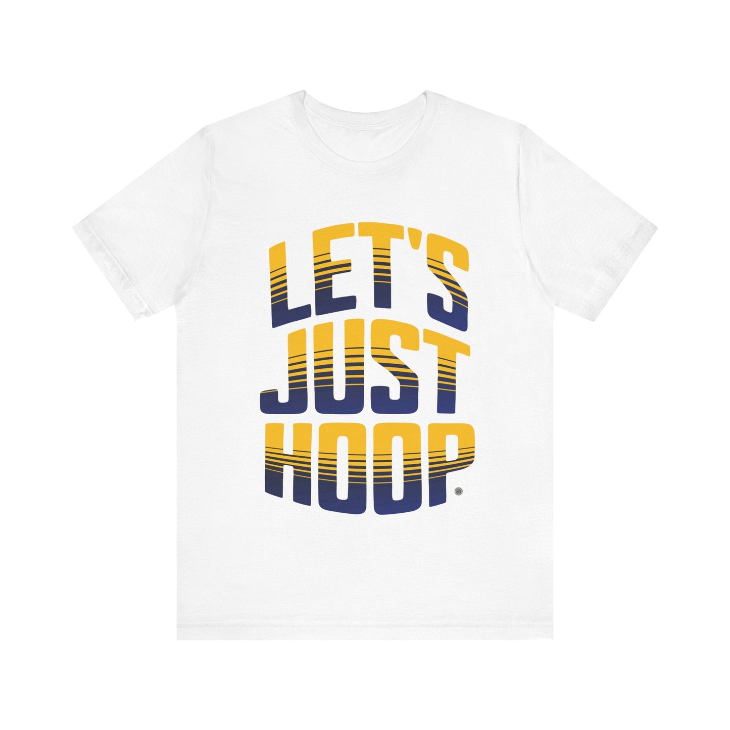 T-Shirt Let's Just Hoop Yellow Text T-Shirt White / S