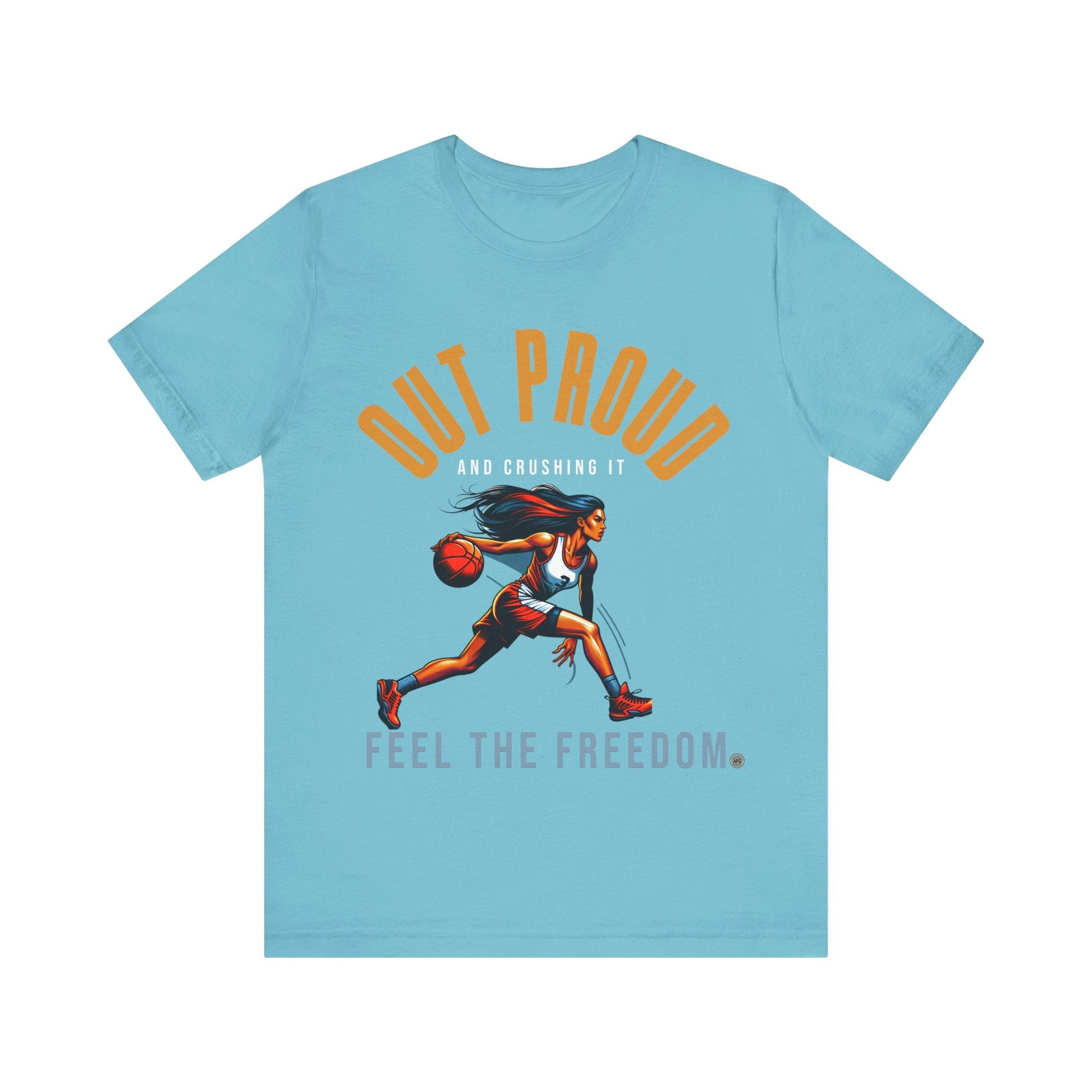 T-Shirt Out Proud Graphic Tee Turquoise / S
