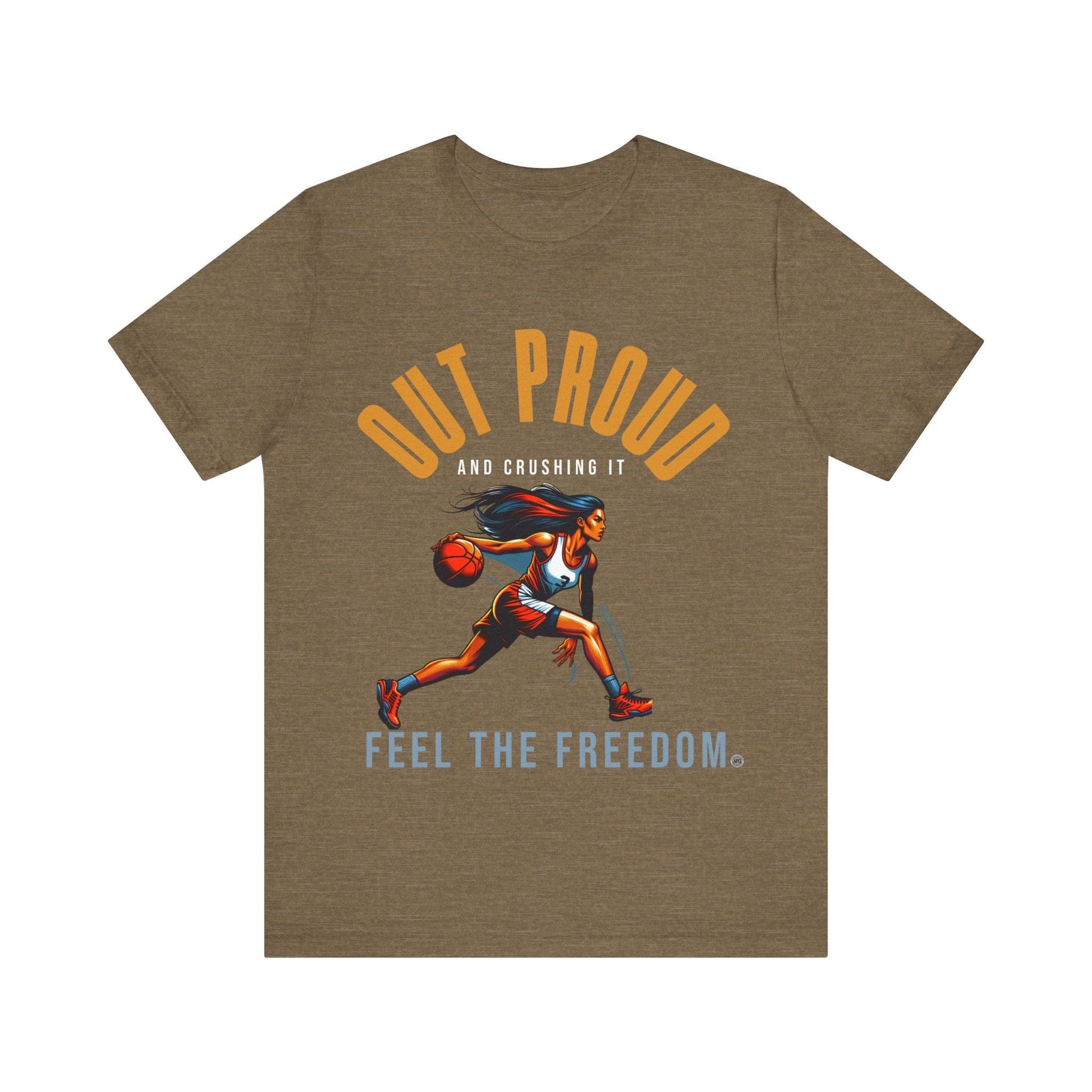 T-Shirt Out Proud Graphic Tee Heather Olive / S