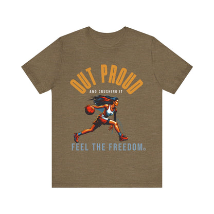 T-Shirt Out Proud Graphic Tee Heather Olive / S