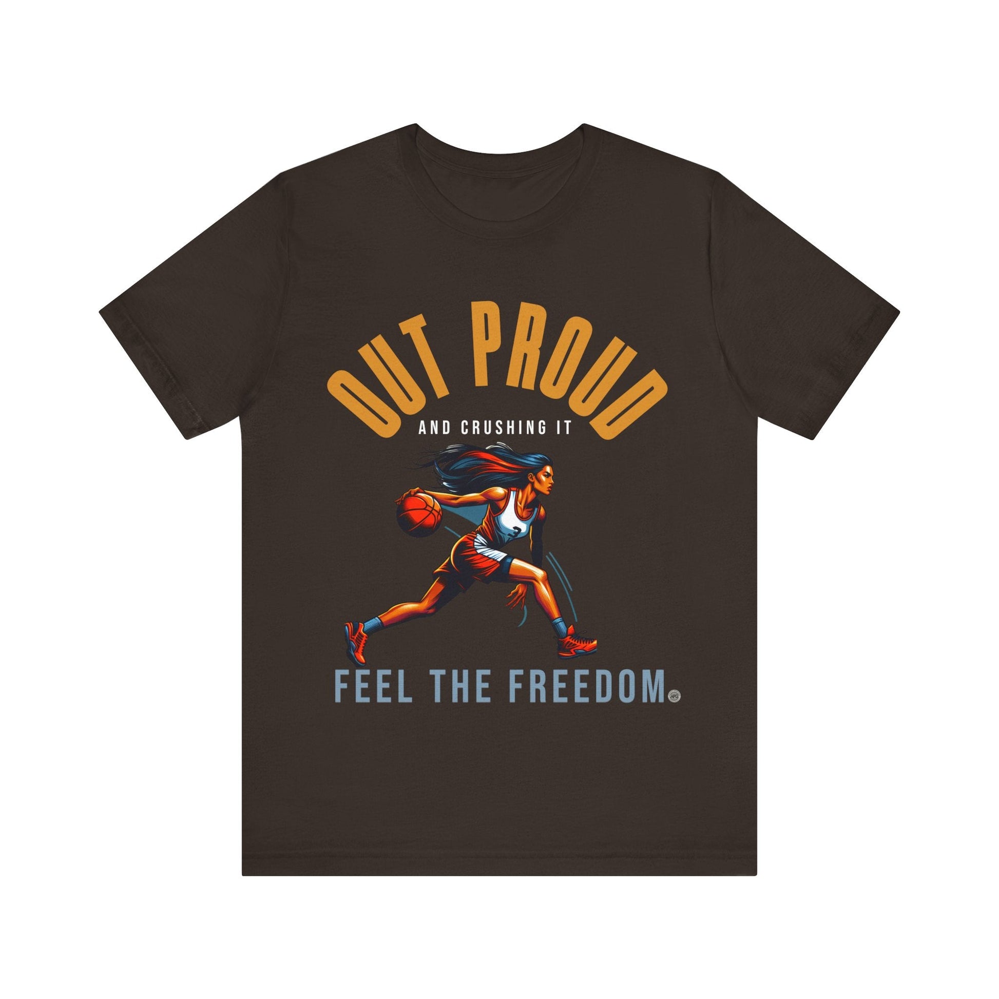 T-Shirt Out Proud Graphic Tee Brown / S