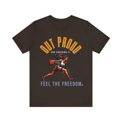 T-Shirt Out Proud Graphic Tee Brown / S