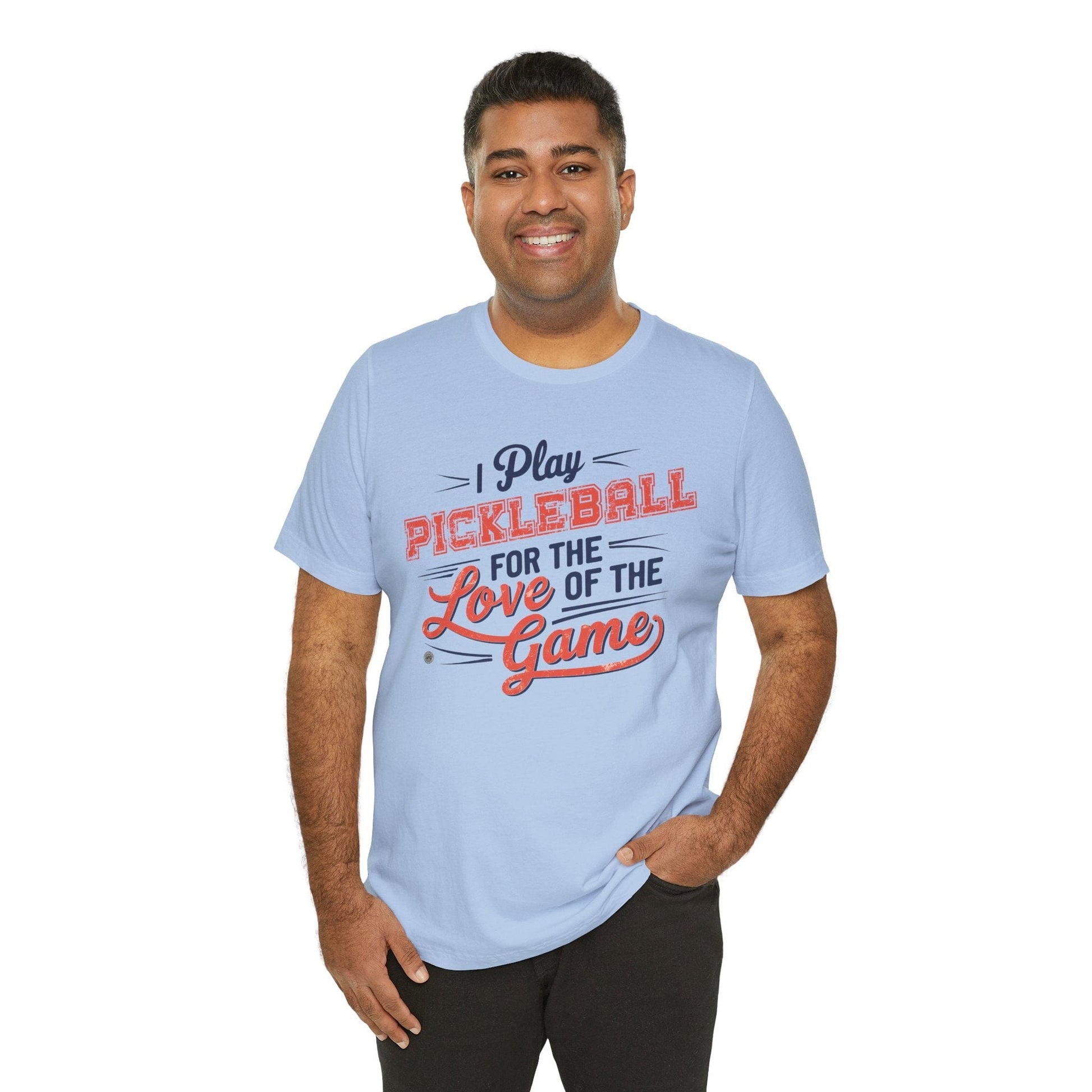 T-Shirt Pickleball Tee - I play for the love of the game Baby Blue / XS
