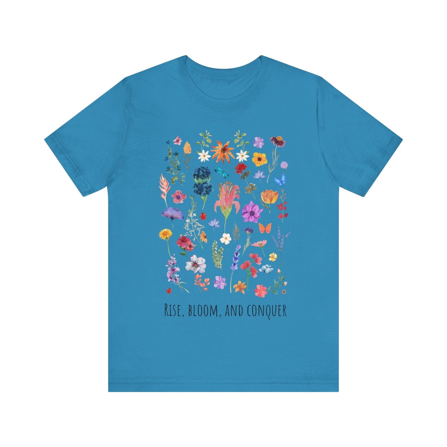 T-Shirt Rise, Bloom, Conquer T-Shirt Aqua / S