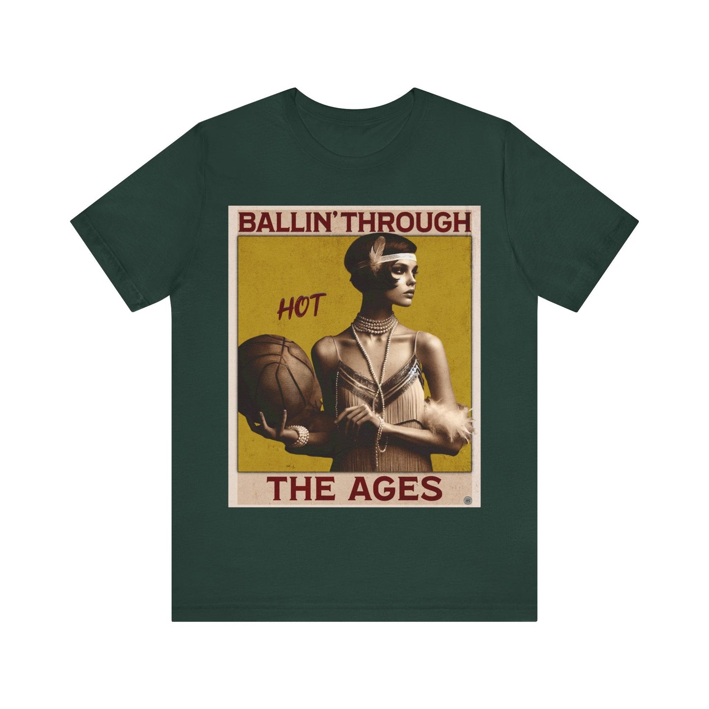 T-Shirt Short Sleeve Tee - Ballin Through the Ages Forest / S