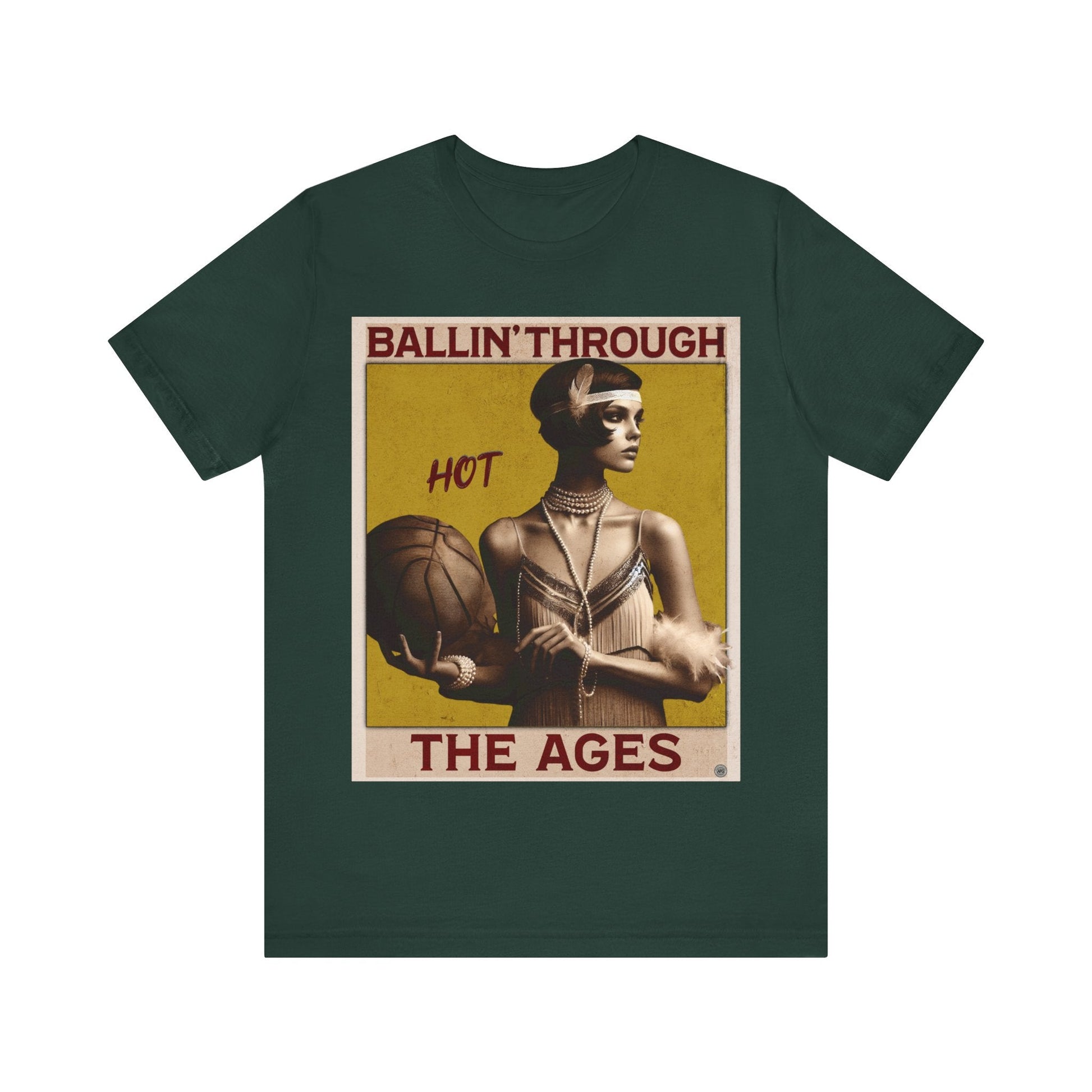 T-Shirt Short Sleeve Tee - Ballin Through the Ages Forest / S