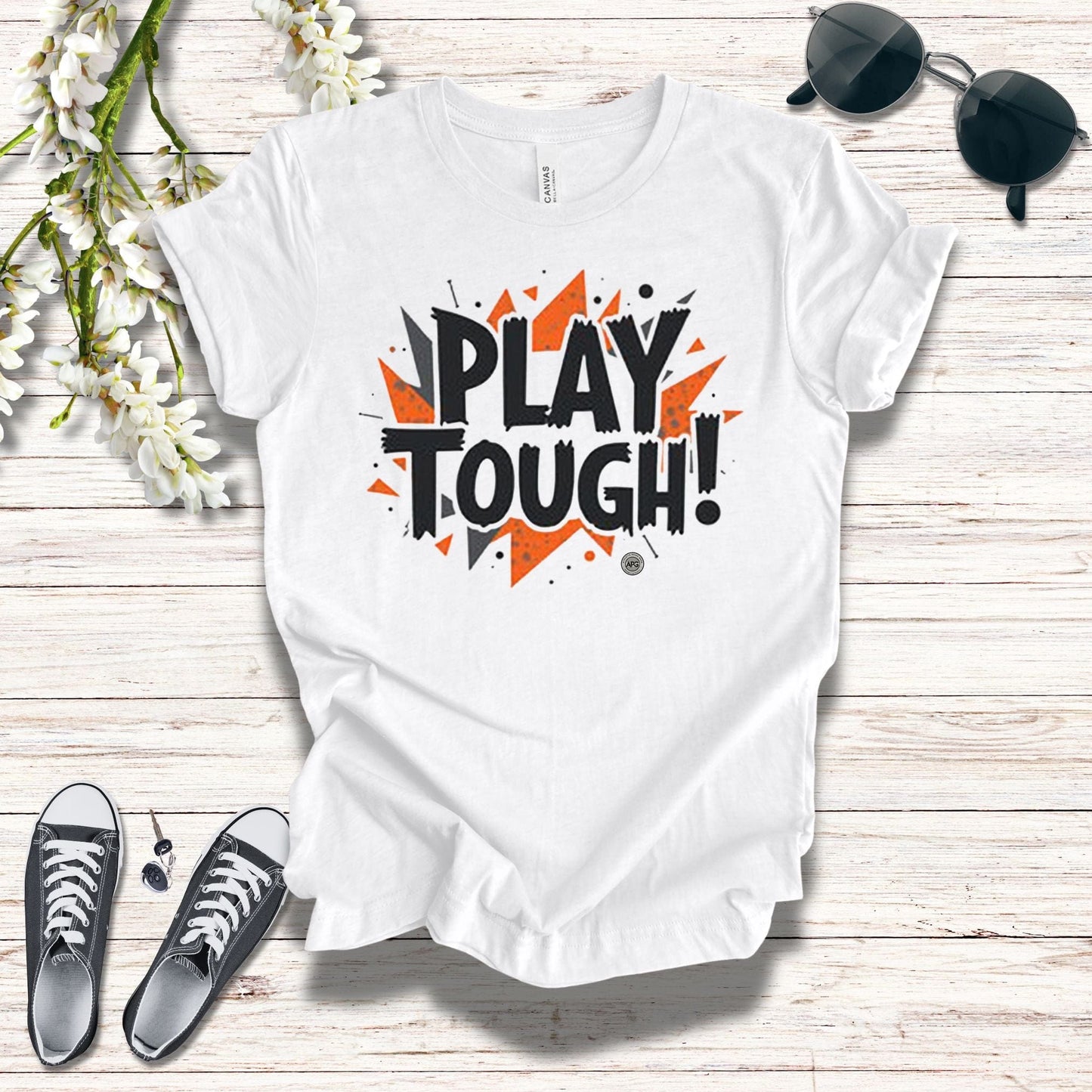 T-Shirt Short Sleeve Tee - play tough design