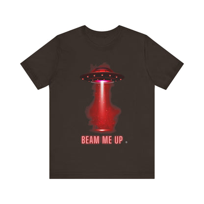 T-Shirt Spaceship Tee - Unisex Jersey Short Sleeve Brown / S