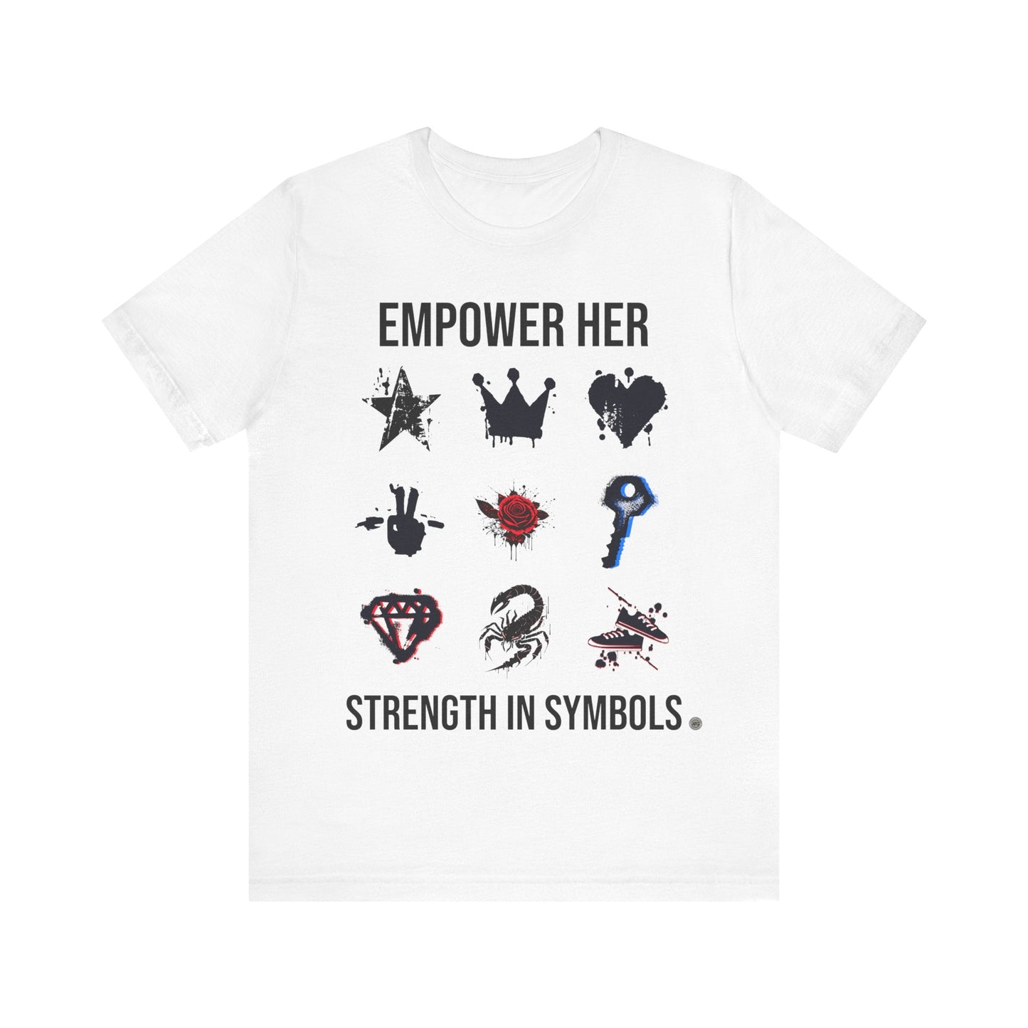 T-Shirt Strength in Symbols Tee White / S