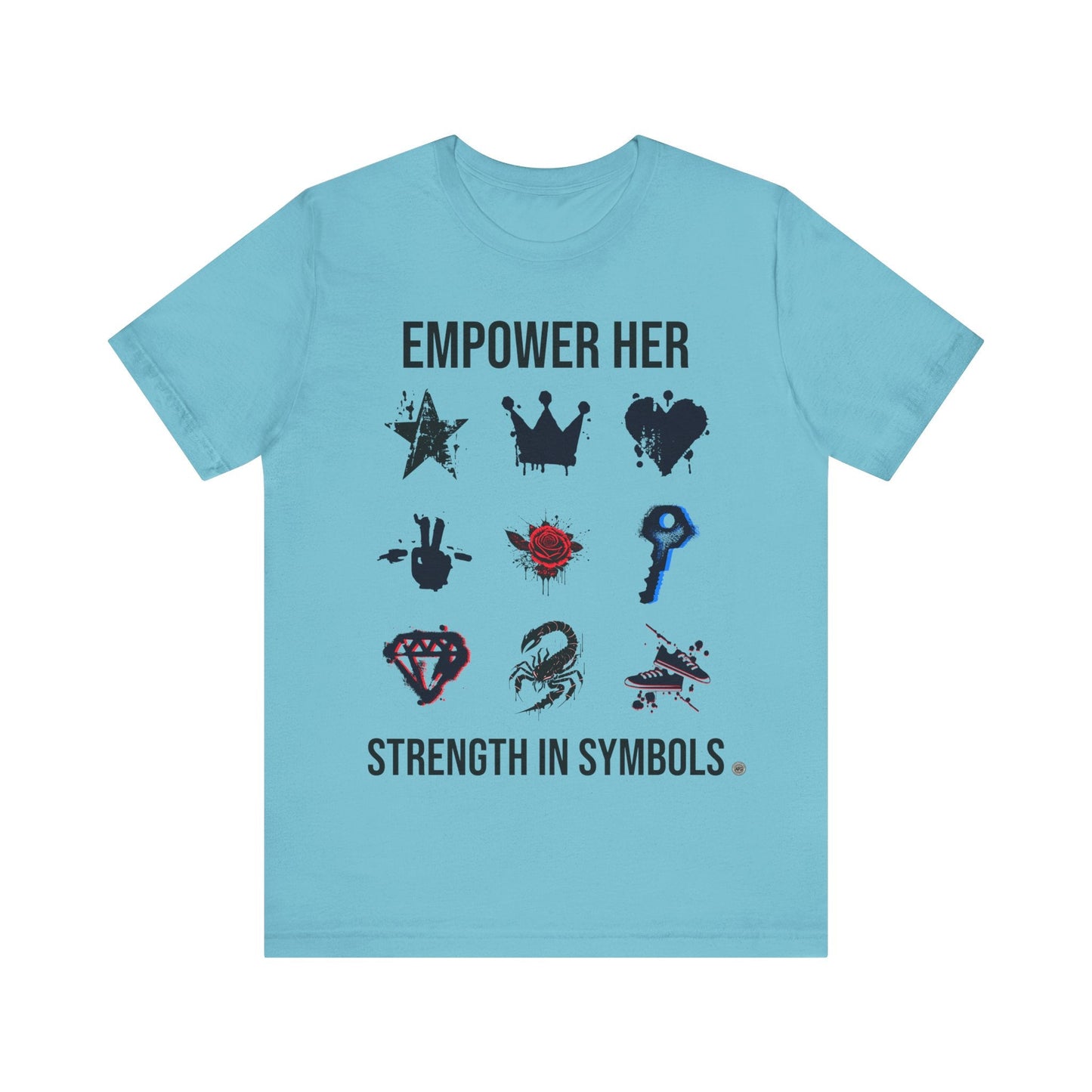 T-Shirt Strength in Symbols Tee Turquoise / S