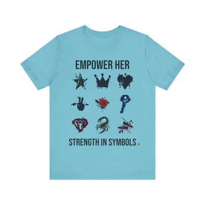 T-Shirt Strength in Symbols Tee Turquoise / S