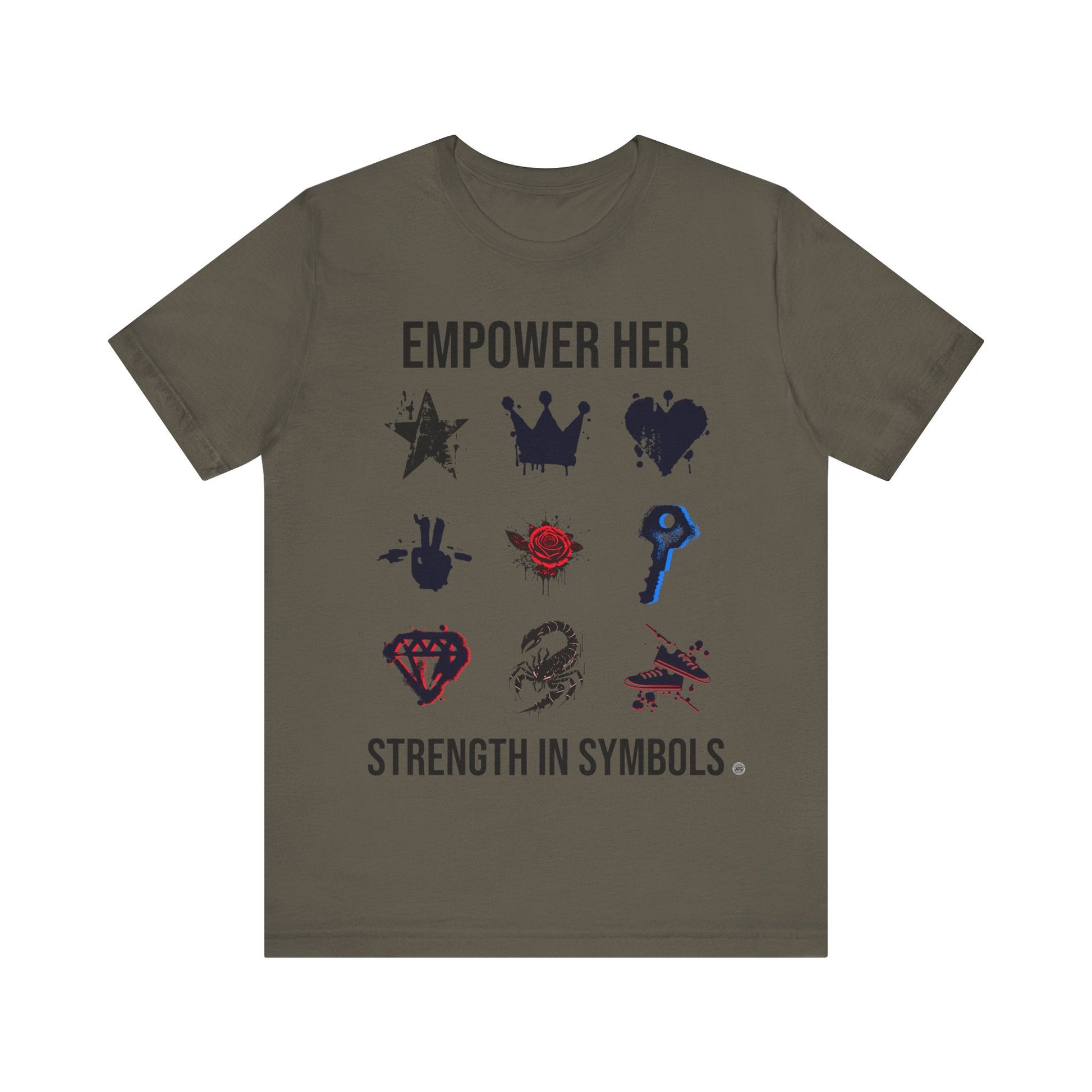 T-Shirt Strength in Symbols Tee Army / S