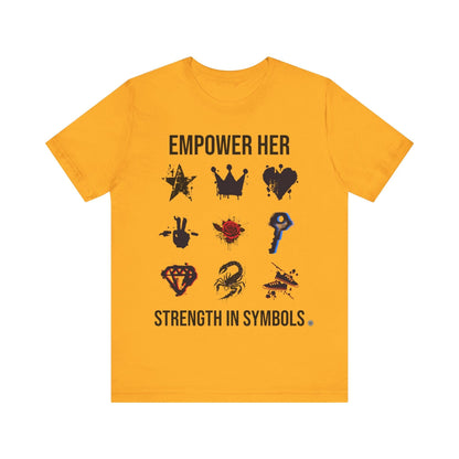 T-Shirt Strength in Symbols Tee Gold / S