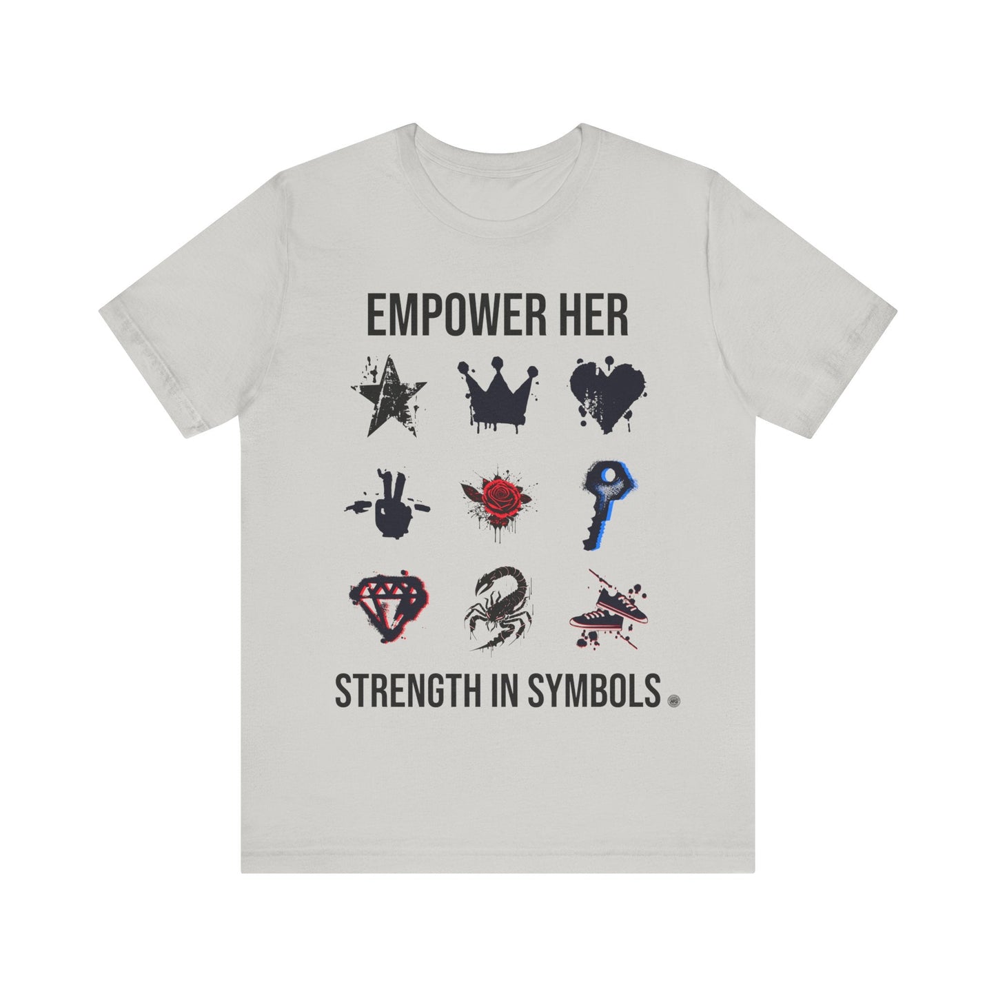 T-Shirt Strength in Symbols Tee Silver / S