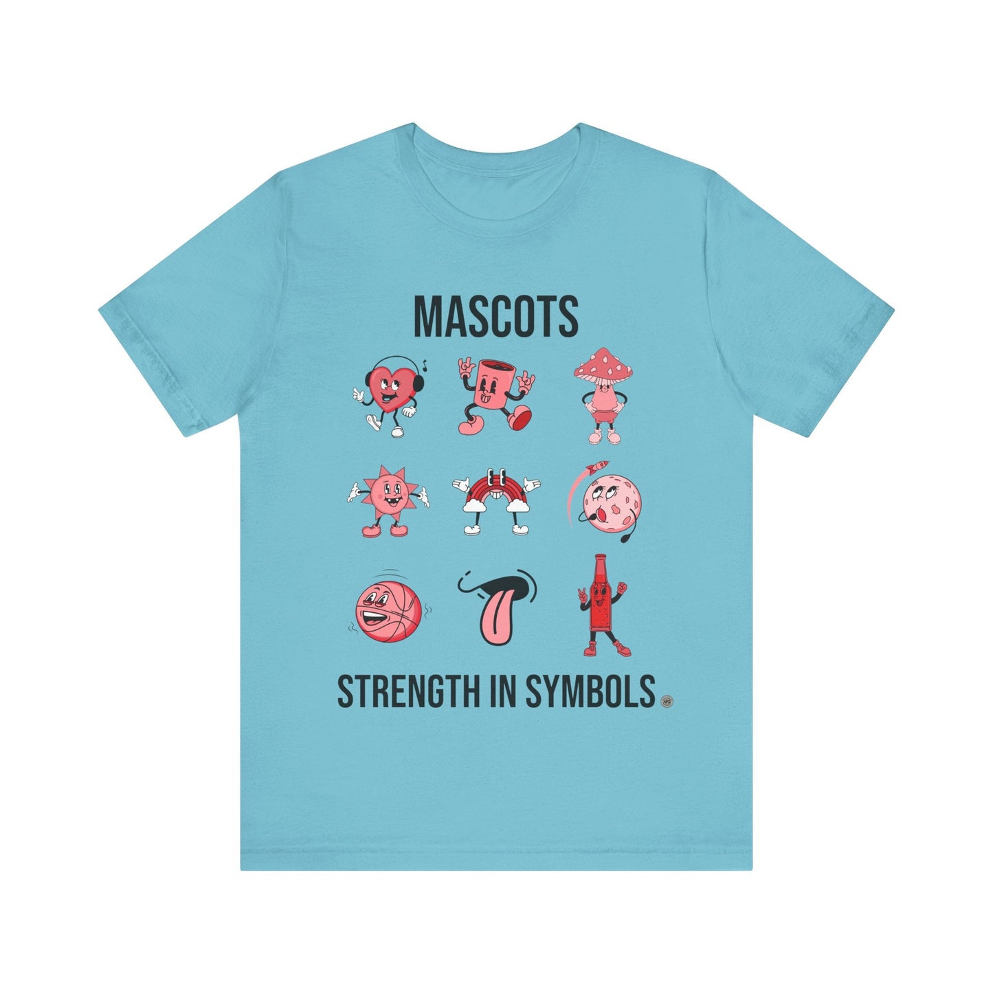 T-Shirt Strength in Symbols Unisex Tee Turquoise / S