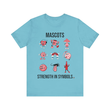 T-Shirt Strength in Symbols Unisex Tee Turquoise / S