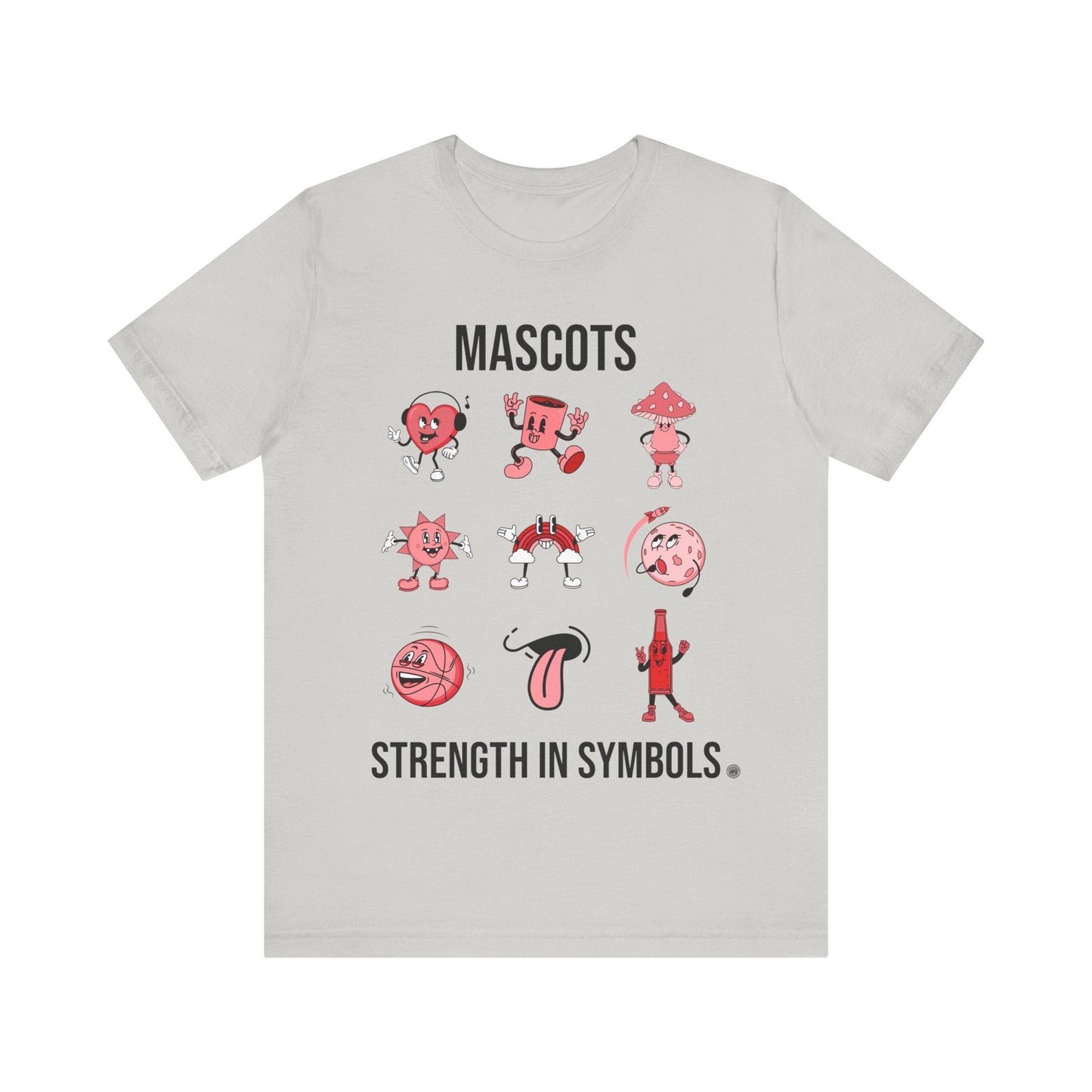 T-Shirt Strength in Symbols Unisex Tee Silver / S