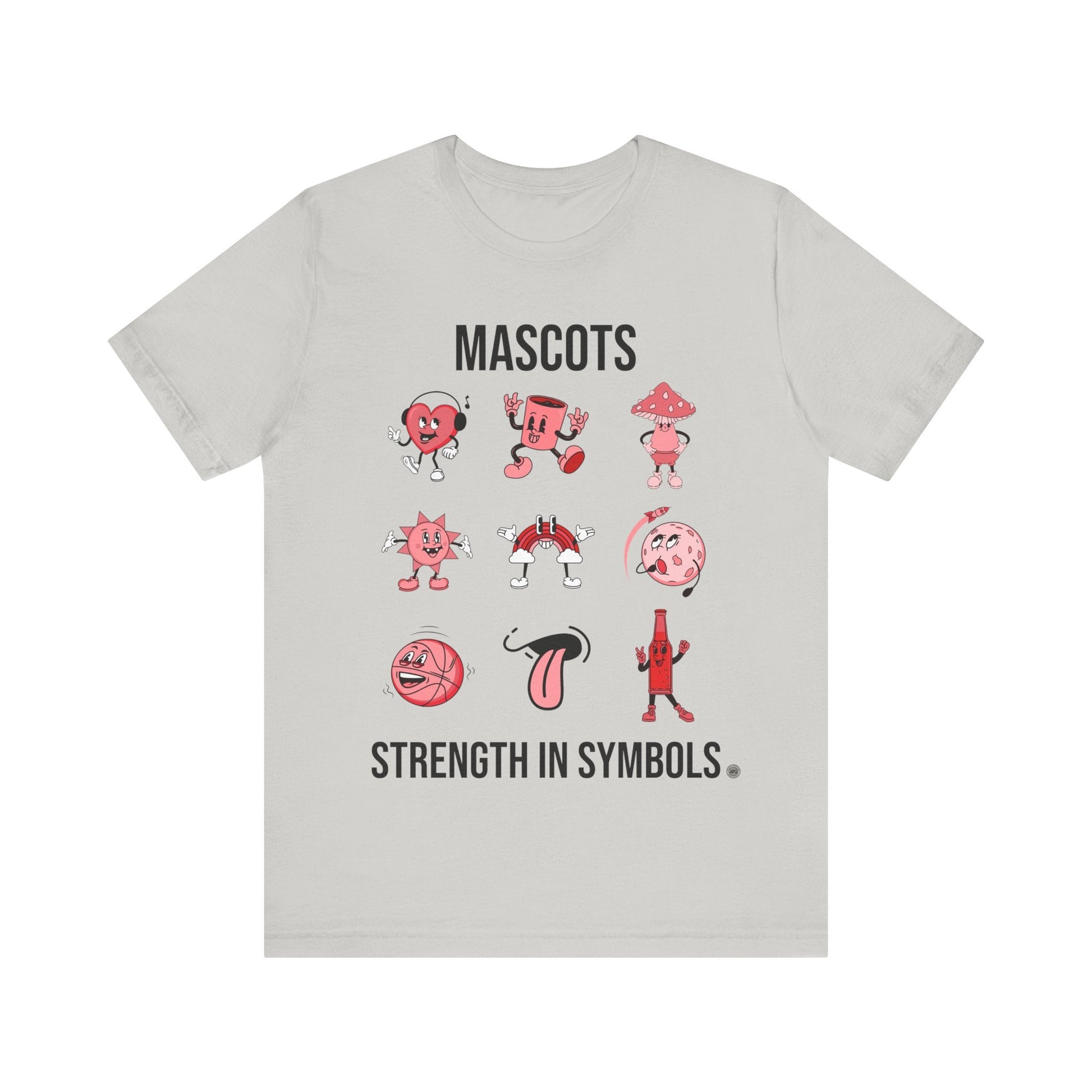 T-Shirt Strength in Symbols Unisex Tee Silver / S