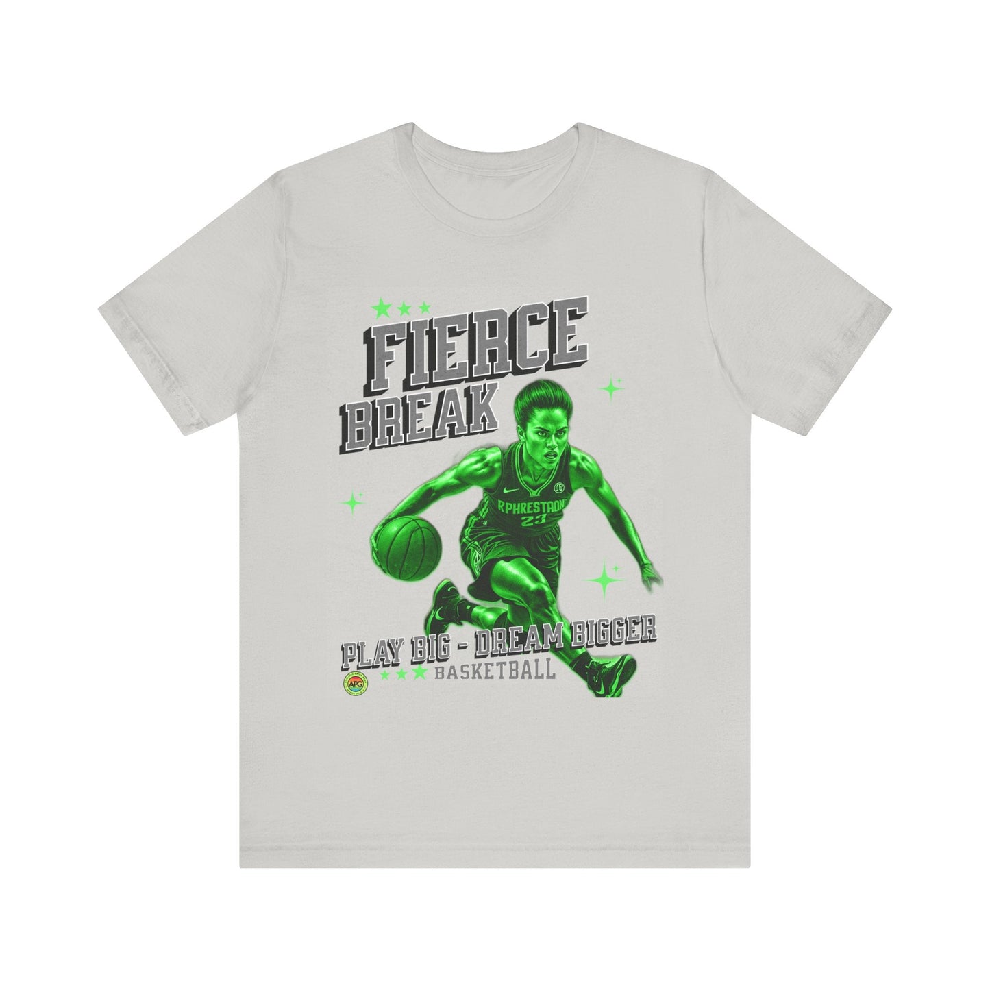 T-Shirt T-Shirt - Fierce Break Play Big Dream Bigger Unisex Tee Silver / S