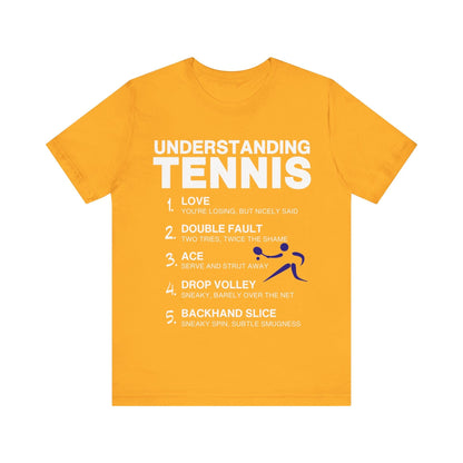 T-Shirt Tennis Tee - Understanding Tennis Gold / S