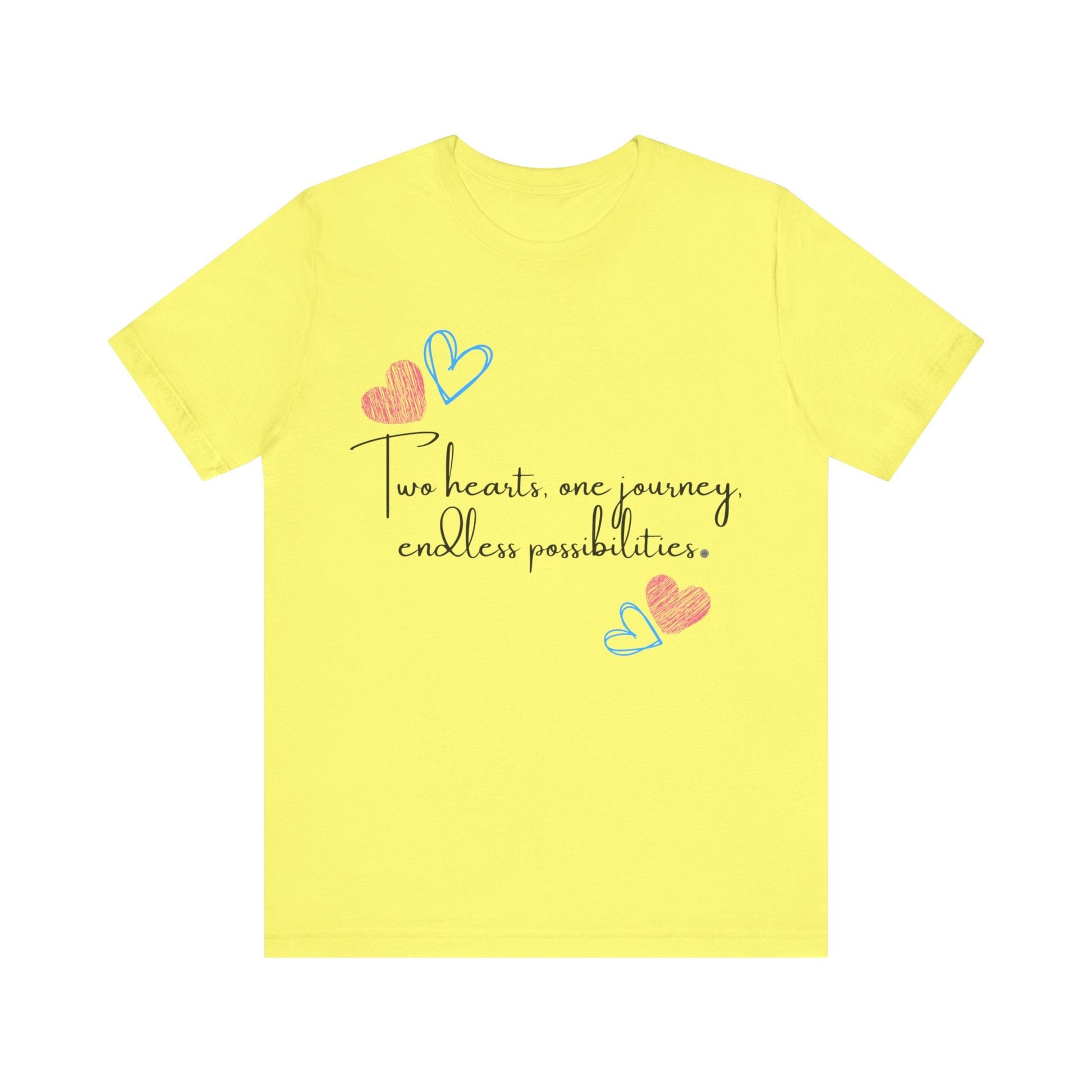 T-Shirt Two Hearts Topography Tee Yellow / S