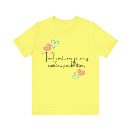 T-Shirt Two Hearts Topography Tee Yellow / S